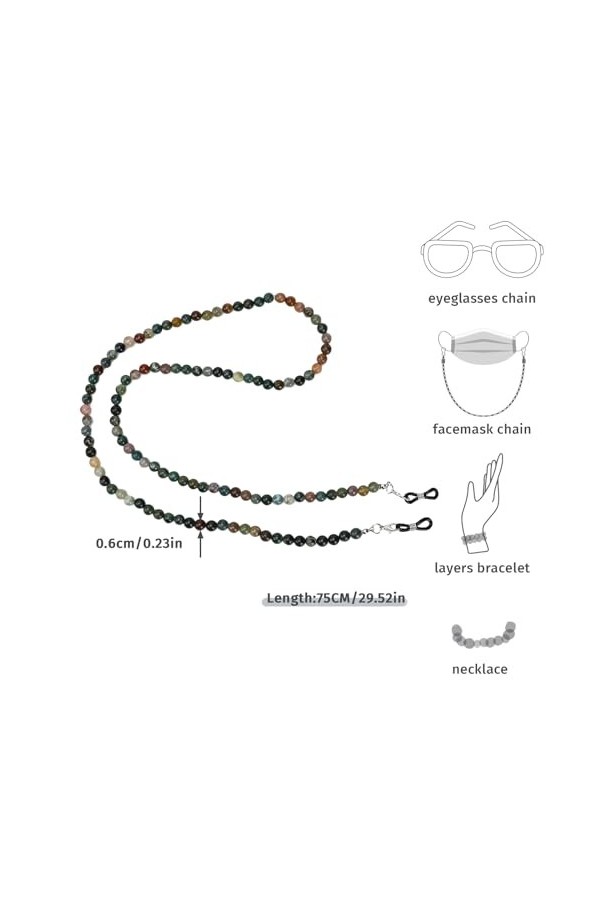 WLLHYF Chaînes de lunettes pour femmes - Accessoires pour lunettes autour du cou - Sangle de lunettes pour masque et lunettes