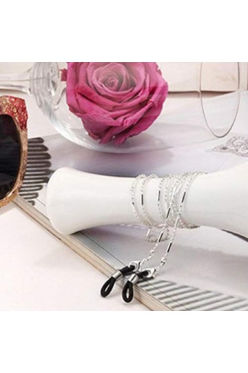 TseenYi Chaîne lunettes antidérapantes Bohème Perles de bambou