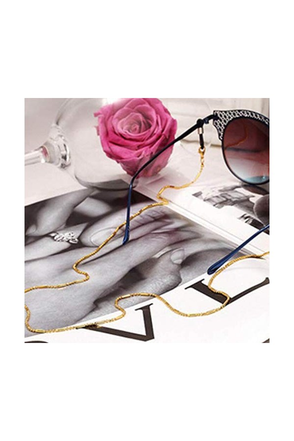 TseenYi Chaîne lunettes antidérapantes Bohème Perles de bambou