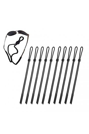 NEPAK 10 Pcs Attaches Lunettes,Extrémités du Cordon à Lunettes de Soleil Réglable sur Cou pour Sport et Activité de Plein Air