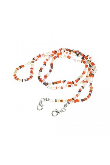 sourcing map Lunettes Chaîne, 30" Lunettes Soleil Perlées Sangle Support Autour Cou Lunettes Retenue Chaîne Chapeau Sangle Co