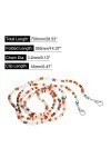 sourcing map Lunettes Chaîne, 30" Lunettes Soleil Perlées Sangle Support Autour Cou Lunettes Retenue Chaîne Chapeau Sangle Co