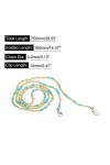 sourcing map Lunettes Chaîne, 29" Lunettes Soleil Perlées Sangle Support Autour Cou Lunettes Retenue Chaîne Chapeau Sangle Co