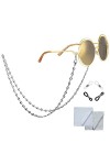 VPbao Femme Homme Cordon à Lunette Chaîne pour Lunettes/Lunettes de soleil/Lunettes de Lecture avec 4Pcs Fermoir Silicone+ 2P