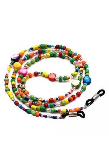 FRCOLOR Perles De Riz Teintes En Coquille De Style Lunettes Perlées Chaîne De Lunettes De Corde Collier De Cordon De Lunettes