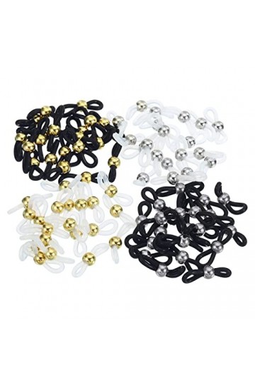 PATIKIL Lunettes Chaîne Connecteur Retenue Assorties, 80 Paquet Réglable Anti Glissante Silicone Caoutchouc Sangle Support Ch