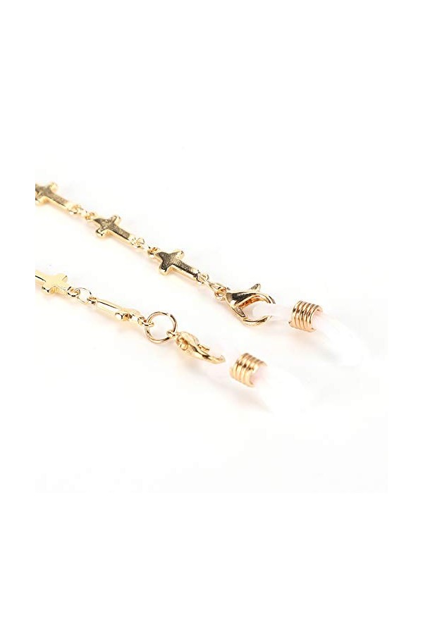 ZJchao Chaînes de Lunettes Chaîne de Lunettes en Alliage de Mode avec Décoration Rouge pour Femmes, Chaînes de Lunettes pour 