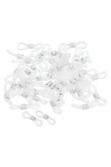 PATIKIL Lunettes Chaîne Connecteur, 50 Paquet Réglable Anti Glissante Silicone Caoutchouc Sangle Support Chaîne Terminal Bouc