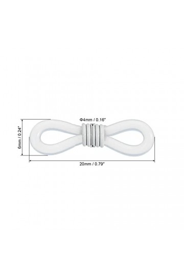 PATIKIL Lunettes Chaîne Connecteur, 50 Paquet Réglable Anti Glissante Silicone Caoutchouc Sangle Support Chaîne Terminal Bouc