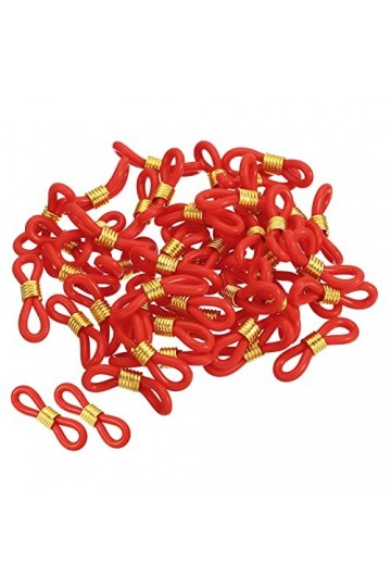 PATIKIL Lunettes Chaîne Connecteur, 50 Paquet Réglable Anti Glissante Silicone Caoutchouc Sangle Support Chaîne Terminal Bouc