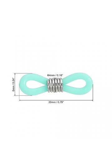 PATIKIL Lunettes Chaîne Connecteur, 50 Paquet Réglable Anti Glissante Silicone Caoutchouc Sangle Support Chaîne Terminal Bouc