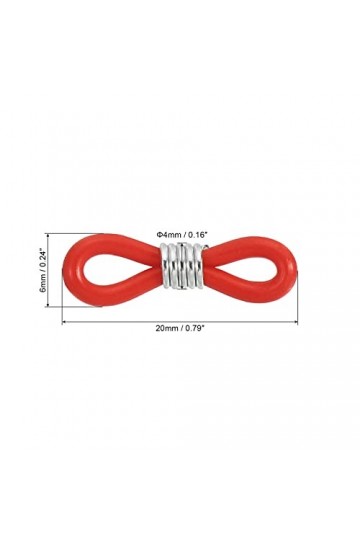 PATIKIL Lunettes Chaîne Connecteur, 50 Paquet Réglable Anti Glissante Silicone Caoutchouc Sangle Support Chaîne Terminal Bouc