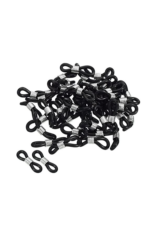 PATIKIL Lunettes Chaîne Connecteur, 50 Paquet Réglable Anti Glissante Silicone Caoutchouc Sangle Support Chaîne Terminal Bouc