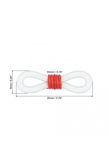 PATIKIL Lunettes Chaîne Connecteur, 50 Paquet Réglable Anti Glissante Silicone Caoutchouc Sangle Support Chaîne Terminal Bouc