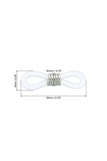 PATIKIL Lunettes Chaîne Connecteur, 50 Paquet Réglable Anti Glissante Silicone Caoutchouc Sangle Support Chaîne Terminal Bouc