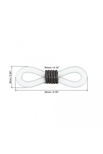 PATIKIL Lunettes Chaîne Connecteur, 50 Paquet Réglable Anti Glissante Silicone Caoutchouc Sangle Support Chaîne Terminal Bouc