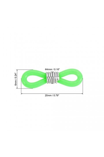 PATIKIL Lunettes Chaîne Connecteur, 50 Paquet Réglable Anti Glissante Silicone Caoutchouc Sangle Support Chaîne Terminal Bouc