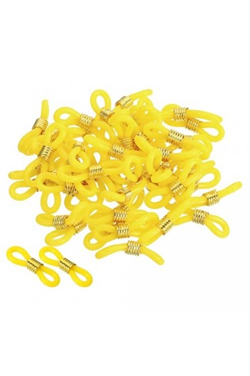 PATIKIL Lunettes Chaîne Connecteur, 50 Paquet Réglable Anti Glissante Silicone Caoutchouc Sangle Support Chaîne Terminal Bouc