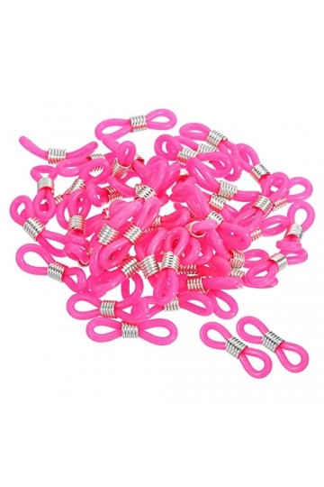 PATIKIL Lunettes Chaîne Connecteur, 50 Paquet Réglable Anti Glissante Silicone Sangle Support Chaîne Terminal Boucle pour Fem