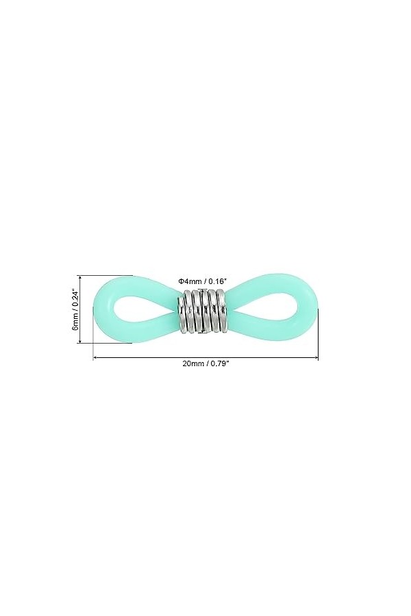 PATIKIL Lunettes Chaîne Connecteur, 50 Paquet Réglable Anti Glissante Silicone Caoutchouc Sangle Support Chaîne Terminal Bouc