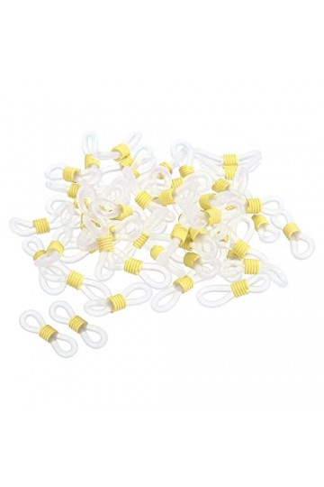 PATIKIL Lunettes Chaîne Connecteur, 50 Paquet Réglable Anti Glissante Silicone Caoutchouc Sangle Support Chaîne Terminal Bouc