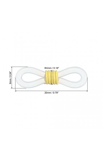 PATIKIL Lunettes Chaîne Connecteur, 50 Paquet Réglable Anti Glissante Silicone Caoutchouc Sangle Support Chaîne Terminal Bouc