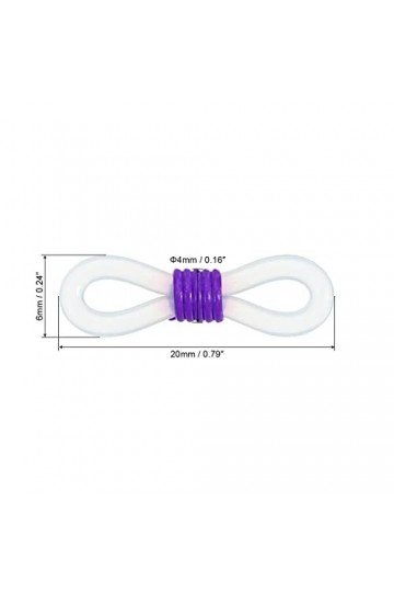 PATIKIL Lunettes Chaîne Connecteur, 50 Paquet Réglable Anti Glissante Silicone Caoutchouc Sangle Support Chaîne Terminal Bouc