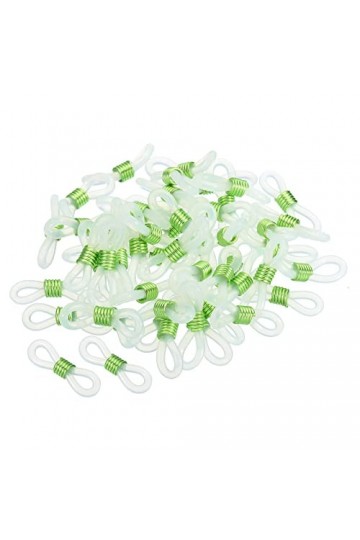 PATIKIL Lunettes Chaîne Connecteur, 50 Paquet Réglable Anti Glissante Silicone Caoutchouc Sangle Support Chaîne Terminal Bouc