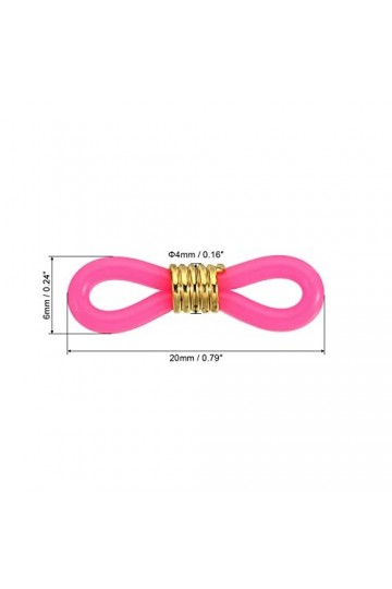PATIKIL Lunettes Chaîne Connecteur, 50 Paquet Réglable Anti Glissante Silicone Sangle Support Chaîne Terminal Boucle pour Fem