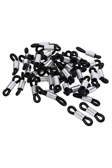 PATIKIL Lunettes Chaîne Connecteur, 40 Paquet Réglable Anti Glissante Silicone Sangle Support Chaîne Terminal Boucle Large Di