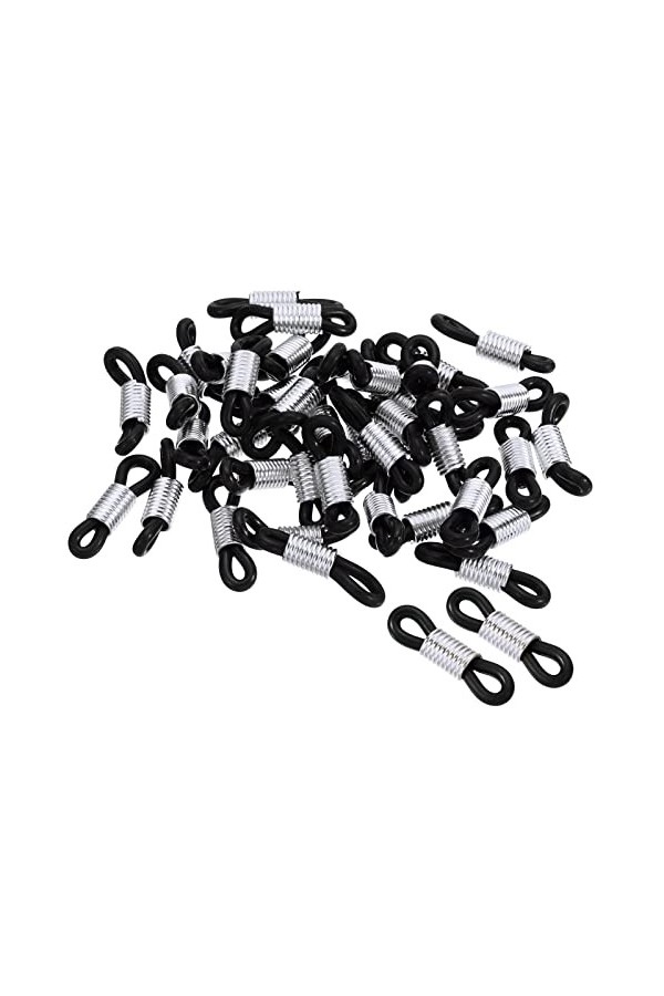 PATIKIL Lunettes Chaîne Connecteur, 40 Paquet Réglable Anti Glissante Silicone Sangle Support Chaîne Terminal Boucle Large Di