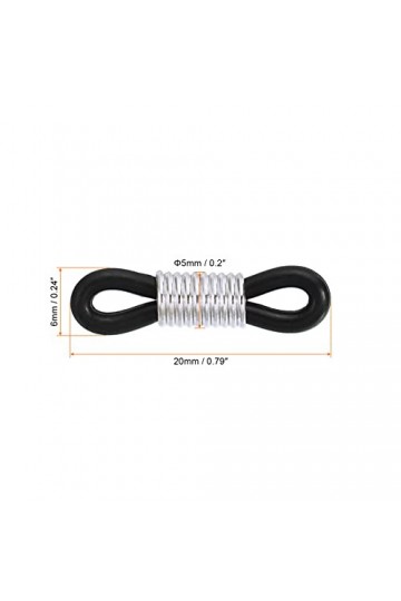 PATIKIL Lunettes Chaîne Connecteur, 40 Paquet Réglable Anti Glissante Silicone Sangle Support Chaîne Terminal Boucle Large Di