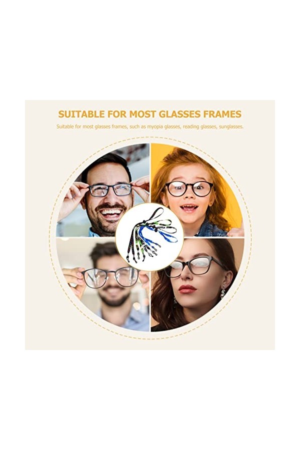 Lot de 4 cordons de fixation réglables pour - Cordon de protection pour lunettes de sport