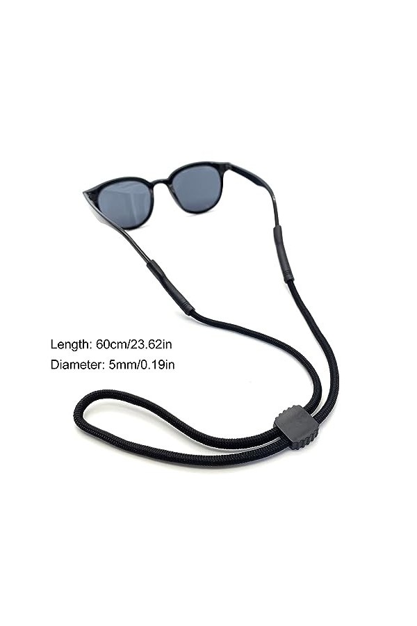 5 Pièces Sangles de Lunettes Réglables Universelles, Cordon à Lunettes de Sport, Cordon à Lunettes Elastique, Cordon à Lunett