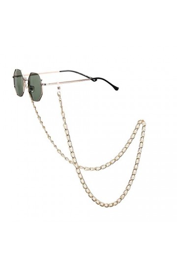 IYOU Chaîne de lunettes de soleil tendance en alliage et perles dorées pour lunettes de voyage, sport, accessoires de lunette