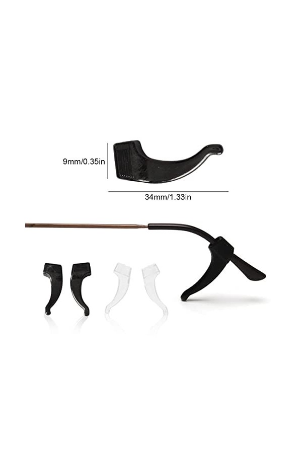 12 paires de crochets universels en silicone, embouts de branches antidérapants et support pour lunettes de vue, lunettes de 