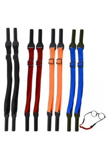 Lot de 8 cordons à lunettes réglables - Antidérapants - Sans queue - Pour homme et femme - Convient pour lunettes de sport, l