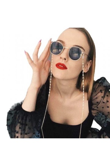 IYOU Chic Pearl Sangle de lunettes de soleil dorée anti-perte pour femme et fille