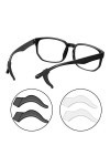 Lot de 9 paires de crochets antidérapants en silicone pour lunettes, lunettes de lecture, lunettes de vue
