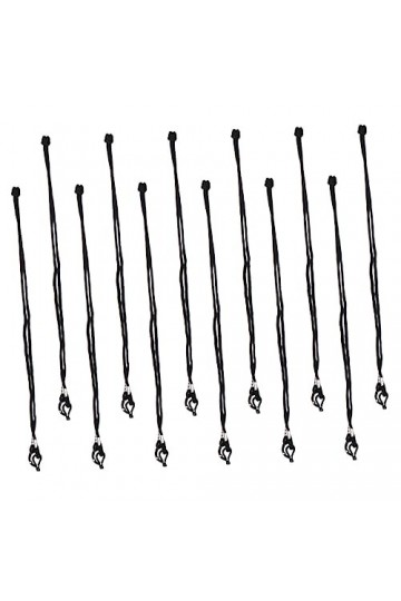 VALICLUD Cordons Noirs 24Pcs String Corde À Lunettes En Nylon Lunettes De Sport Lunettes De Soleil De Sport Couvre-Visage Cha