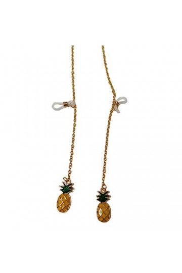 VALICLUD Ananas Pendentif Eyelasses Chaînes en Alliage Lunettes Lanière Cordon Anti Slip Lunettes de Soleil Tour de Cou Lunet