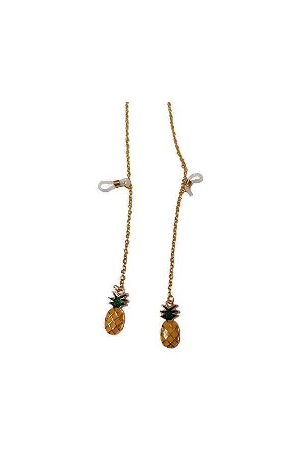 VALICLUD Ananas Pendentif Eyelasses Chaînes en Alliage Lunettes Lanière Cordon Anti Slip Lunettes de Soleil Tour de Cou Lunet