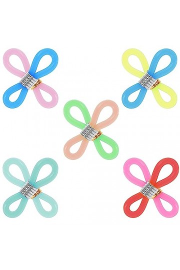 Lurrose 40 Pièces Extrémités De La Chaîne De Lunettes De Soleil Boucle De Chaîne De Lunettes De Sport Porte-lunettes En Silic