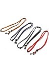 GIVBRO Lot de 4 cordons de lunettes en cuir pour homme, femme, garçon, fille