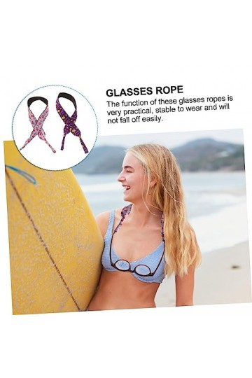 Sosoport 2 Pièces Chaîne Lunettes Sangle Lunettes De Soleil Chaîne Lunettes Lanière Lunettes De Soleil Corde De Fixation Spor