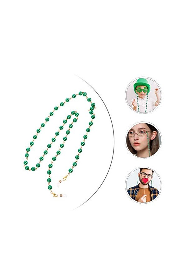 Holibanna 1 Pc Chaîne De Lunettes Irlandaise Chaîne De Cou De La Saint Patrick Chaîne De Collier De Lunettes St. Collier De J