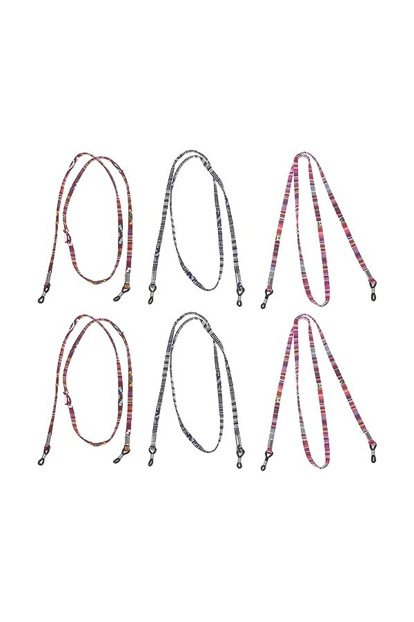 OSALADI 6 Pièces Cordon De Lunettes Coloré Lanière De Lunettes Porte-Lunettes Pour Dames Colliers Lunettes De Soleil Sangle D
