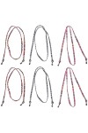 OSALADI 6 Pièces Cordon De Lunettes Coloré Lanière De Lunettes Porte-Lunettes Pour Dames Colliers Lunettes De Soleil Sangle D