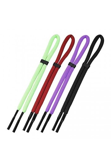 DINGFENG Cordon Lunettes, 4 Pièces Nylon Chaine Lunettes Femme, Lunettes Chaîne Lanière, Cordon Lunettes Sport, Sangle de Lun