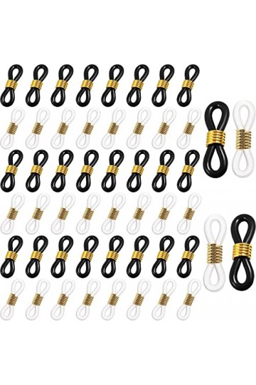 Boucles En Caoutchouc Pour Lunettes 100 Pièces Extrémités Du Cordon à Lunettes Boucle De Support De Cordon De Lunettes 5x20mm